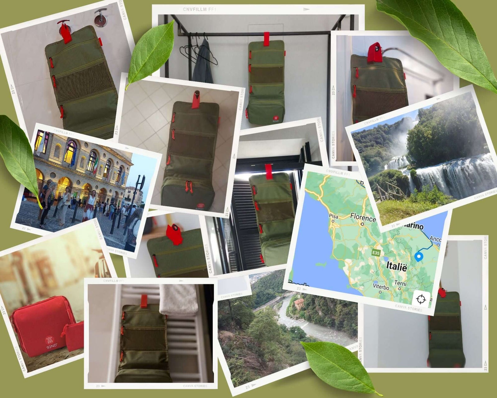 Ophangbare toilettas getest op vakantie
