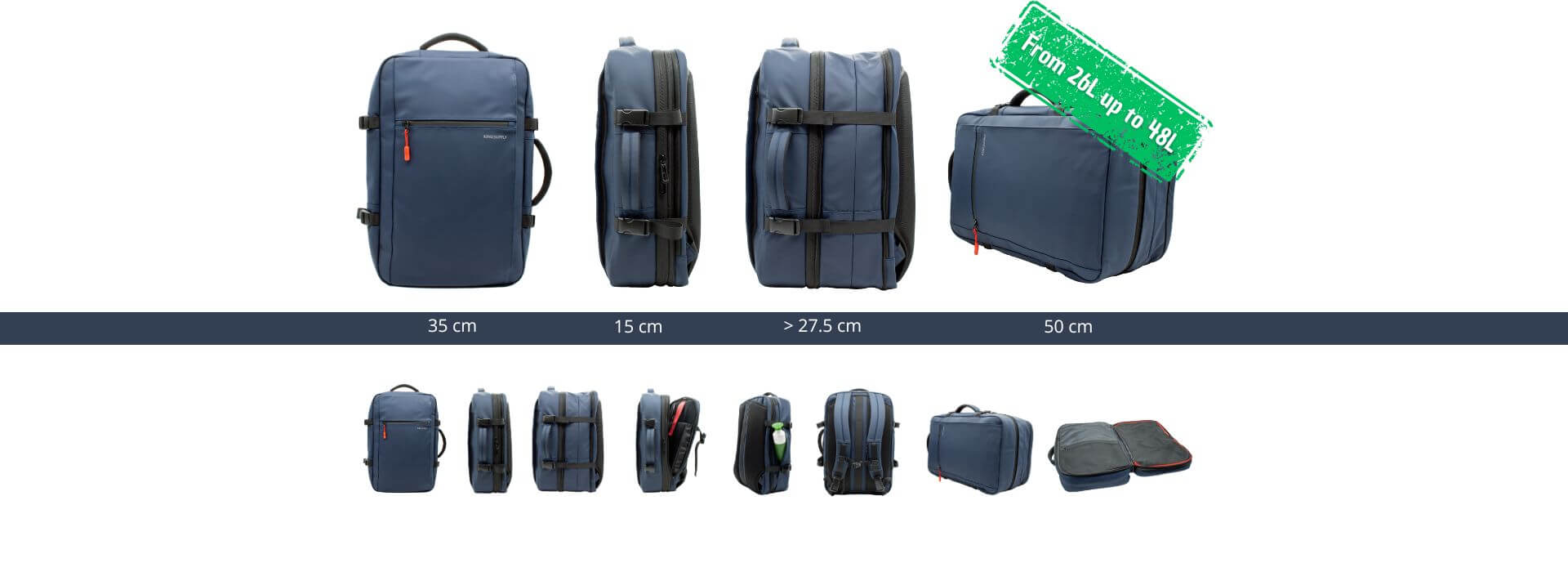 Foldable travel bags with handy compartments - 92ND.SUPPLY