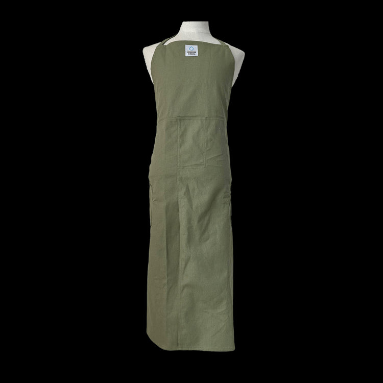 Ceramic Apron Green pottery with Split extra wide