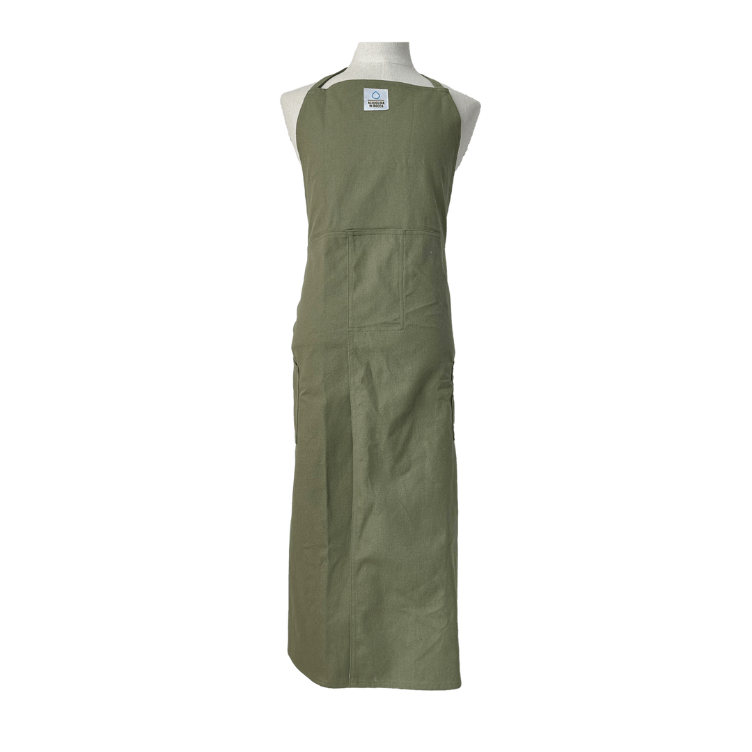 Ceramic Apron Green pottery with Split extra wide