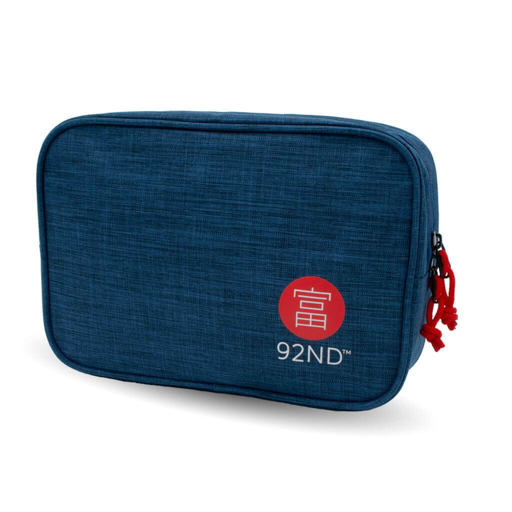 Men's toiletry bag with separate compartment, blue, brand 92nd.supply, model washroll