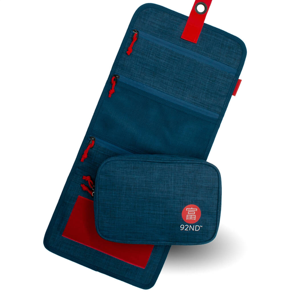 Men's toiletry bag, unfolded, color blue, brand 92nd.supply, model washroll