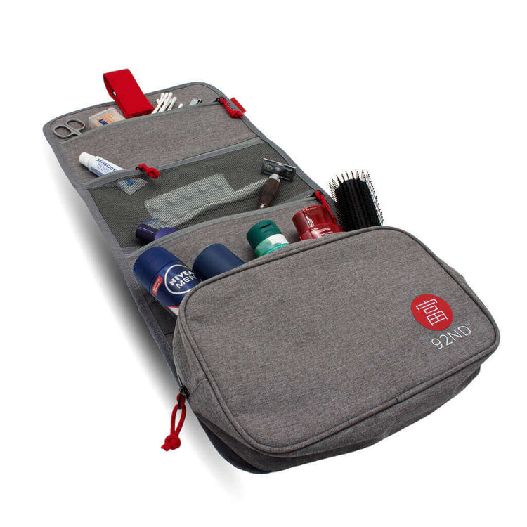 Toiletry bag unfolded, color gray, brand 92nd.supply model washroll