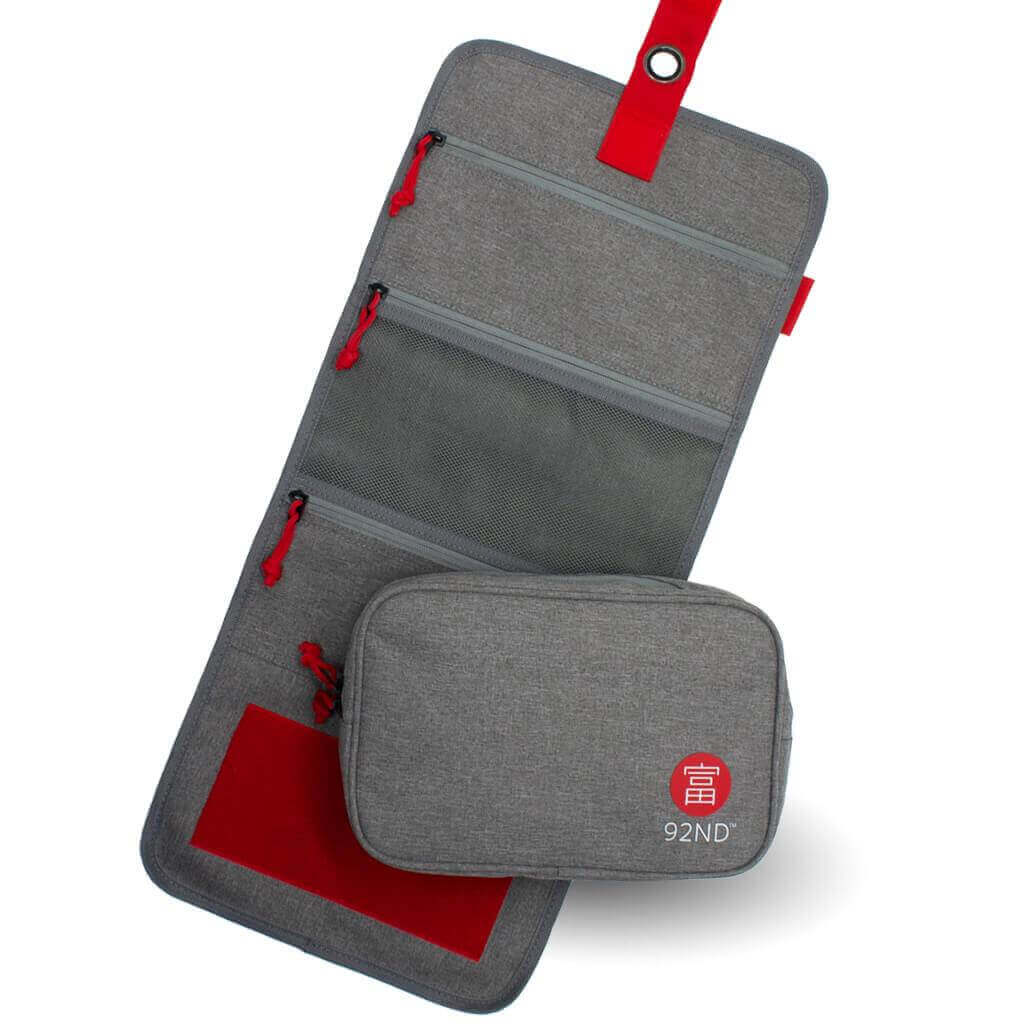 Toiletry bag unfolded, color gray, brand 92nd.supply model washroll