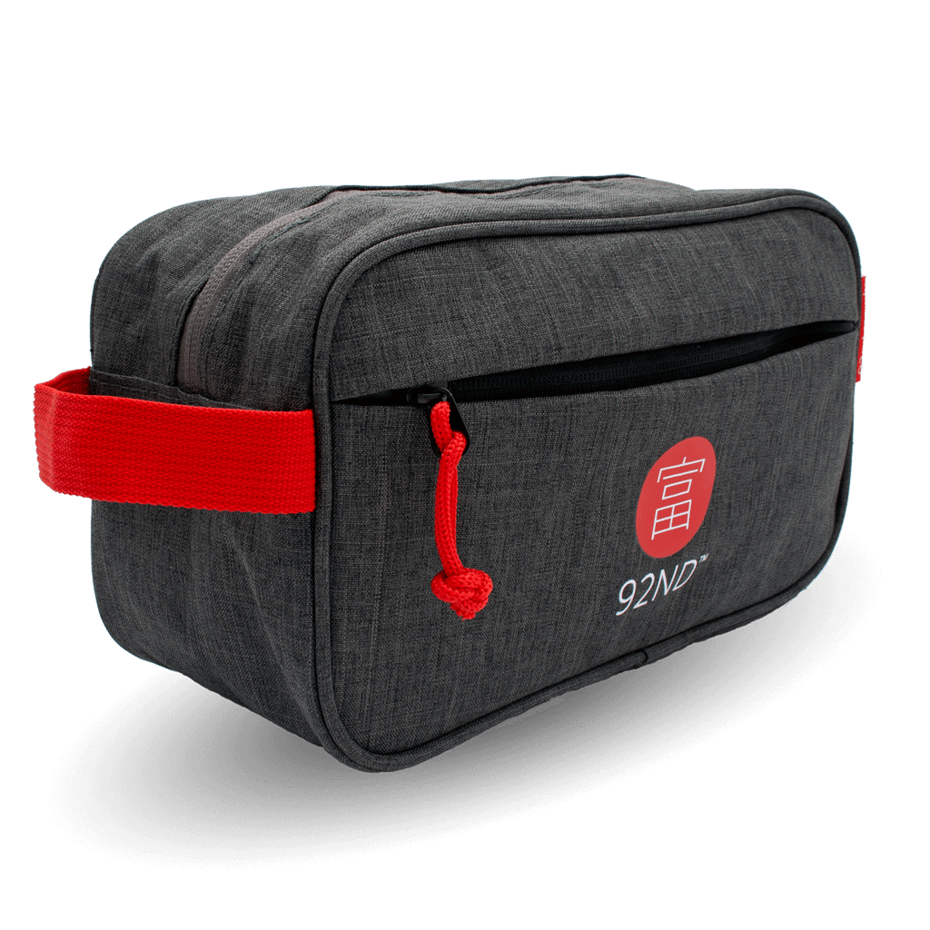 Toiletry bag 3.6L with handy compartments gray simple toiletry bag with plenty of space