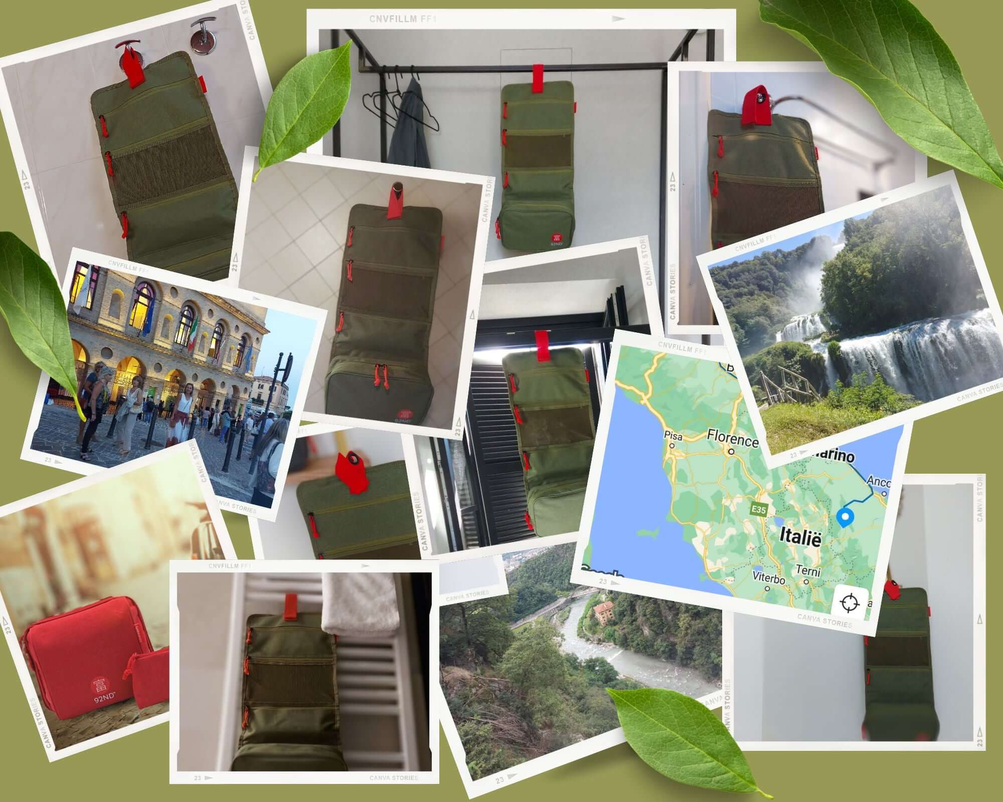 Ophangbare toilettas getest op vakantie
