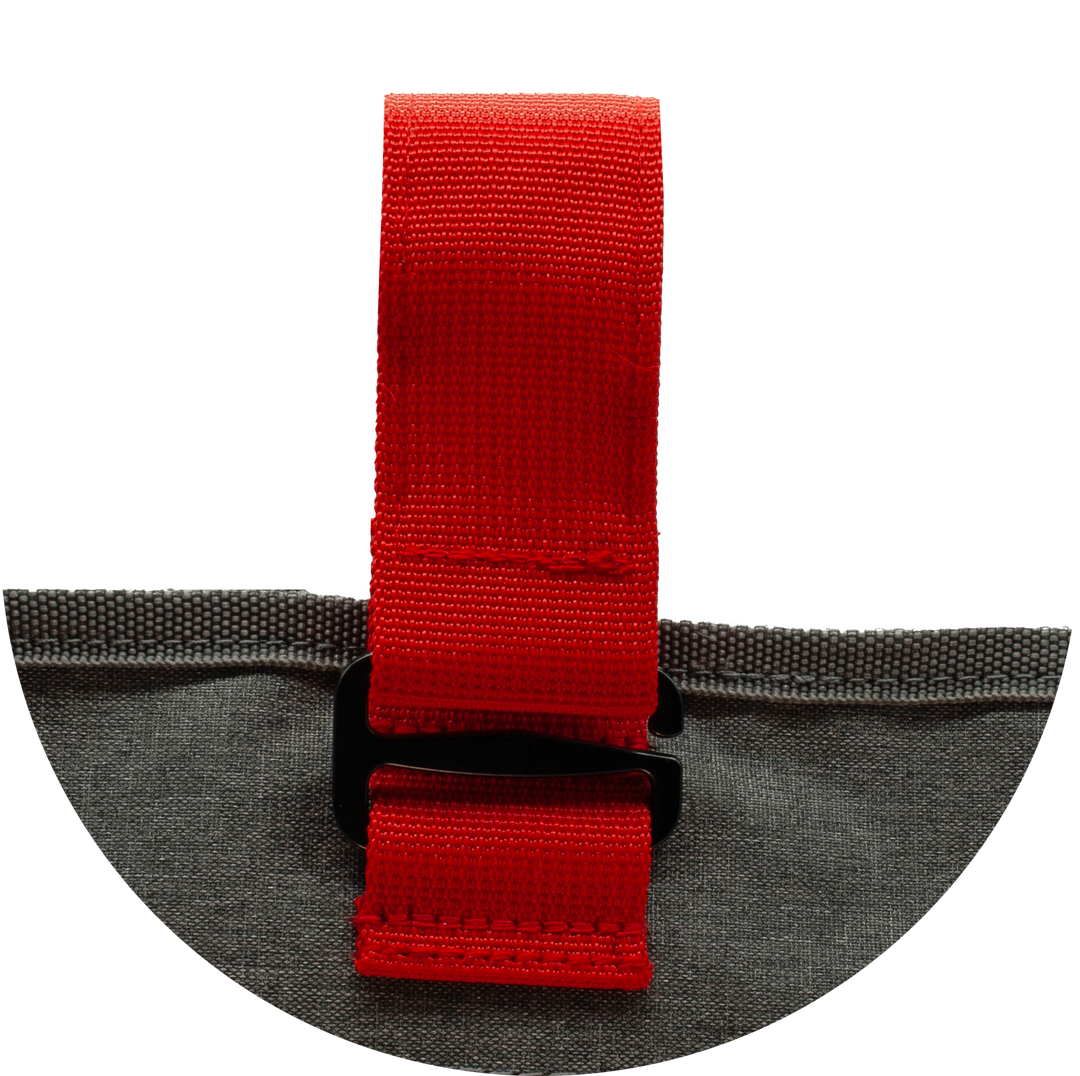 Ophangbare toilettas Washroll Grijs – detail lus met haak 