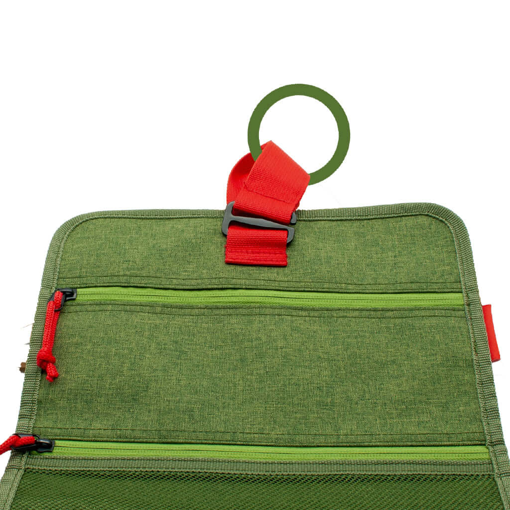 Trousse de toilette Déroulez & Suspendez [Vert]